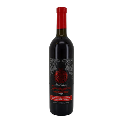 Vino di melograno Baku Magic | Vino di frutta | dall'Azerbaigian | bottiglia da 0,75 l (capsula rossa)
