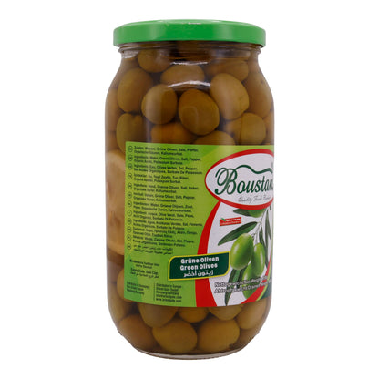 Olive verdi Boustan | In vaso | olive ripiene di peperoni | 950 g