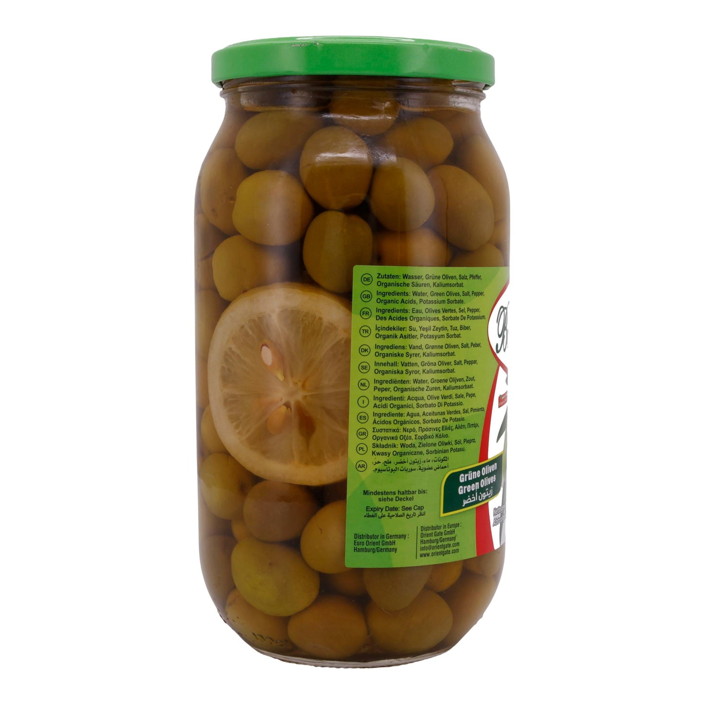 Olive verdi Boustan | In vaso | olive ripiene di peperoni | 950 g