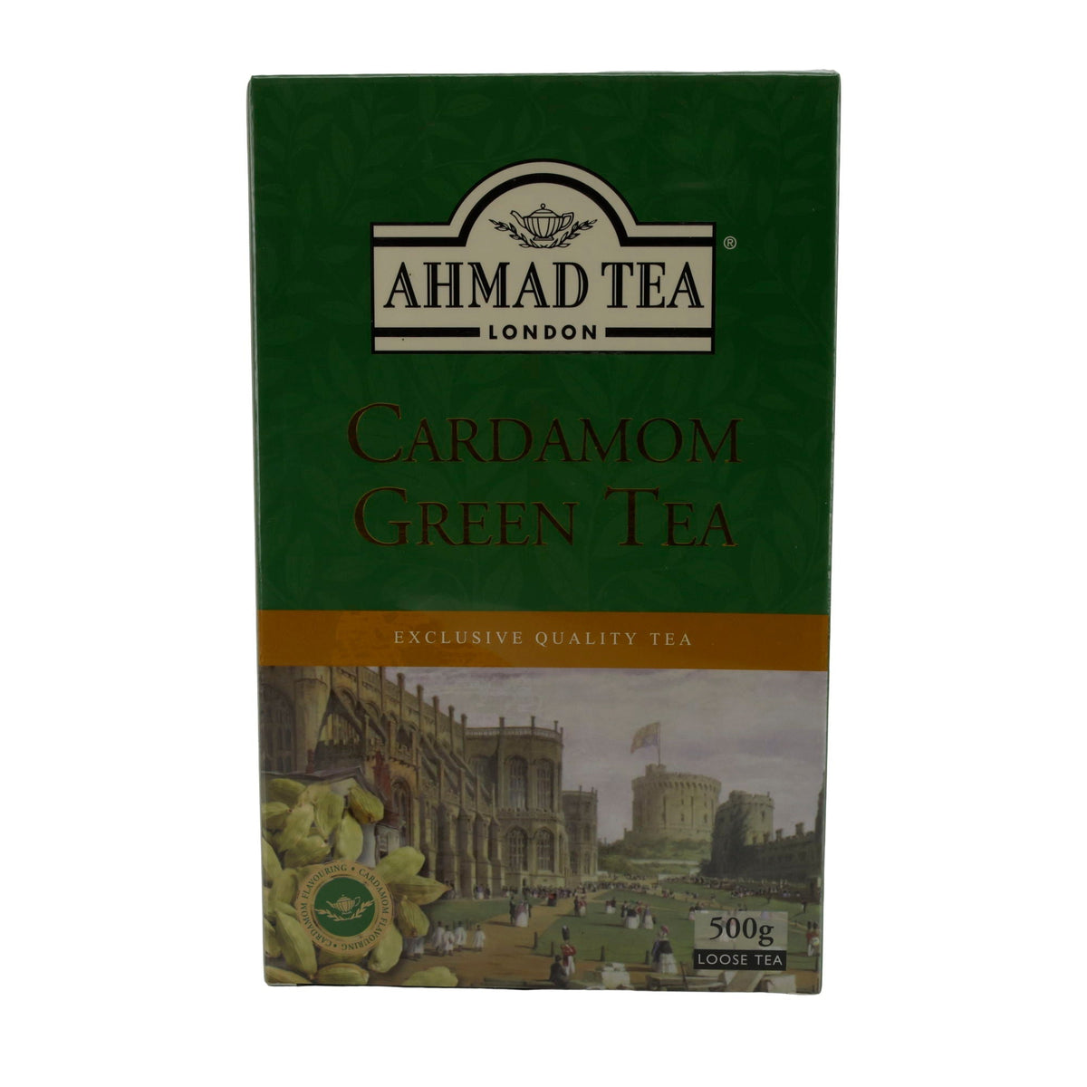 Grüntee Ahmad Tea | Cardamom Green Tea | Loser Tee mit Kardamom | 500 g | Exklusive Qualität