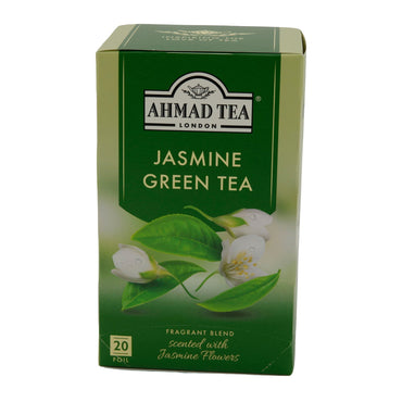 Grüntee Ahmad Tea | Jasmine Green Tea | Grüner Tee mit Jasminblüten | 20 Teebeutel AHMAD TEA
