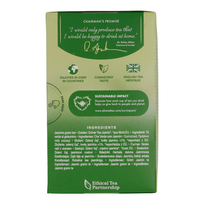 Grüntee Ahmad Tea | Jasmine Green Tea | Grüner Tee mit Jasminblüten | 20 Teebeutel