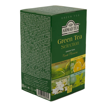 Grüntee-Auswahl Ahmad Tea | Green Tea Selection | 4 Sorten | 20 Teebeutel | Probierbox AHMAD TEA