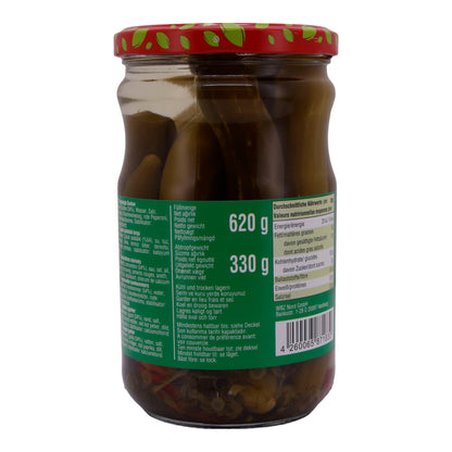 Gurken Selin | Cornichons en bâtonnets | Pour salades et accompagnements | 620g