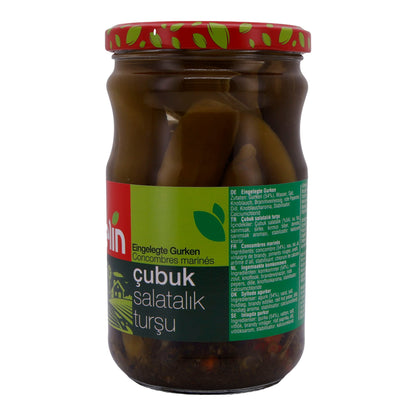 Gurken Selin | Cornichons en bâtonnets | Pour salades et accompagnements | 620g