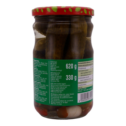 Gurken Selin | Cornichons au vinaigre | Avec ail & paprika | 620g