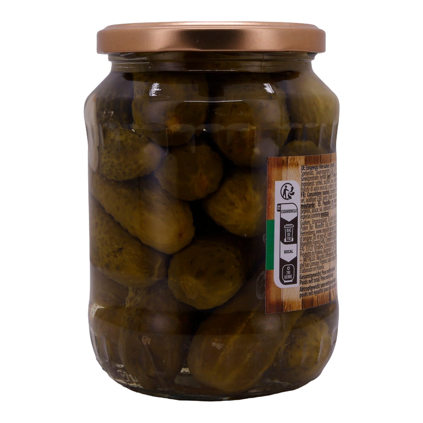 Cornichons Zakoska | Mini-cornichons Hrustiki | Croquants, finement assaisonnés | 670g