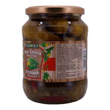 Gurken Zakoska | Mini - Gurken Hrustiki Scharf | Mit Chilischoten, pikant | 670g - Taste Your World