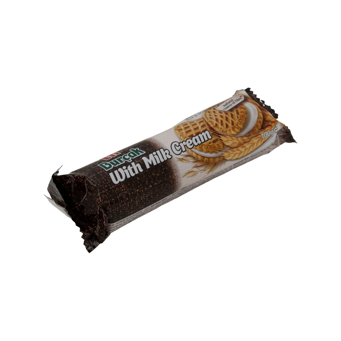 Havermoutkoekjes Eti Burçak | Koekjes | Dubbele koek met volkoren en melkroomvulling | 100 g