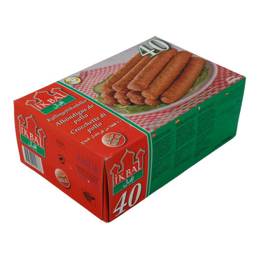 Hähnchenbratrollen IKBAL | Halal Chicken Sausages | Tiefgefroren | 40 Stück (2400 g) IKBAL