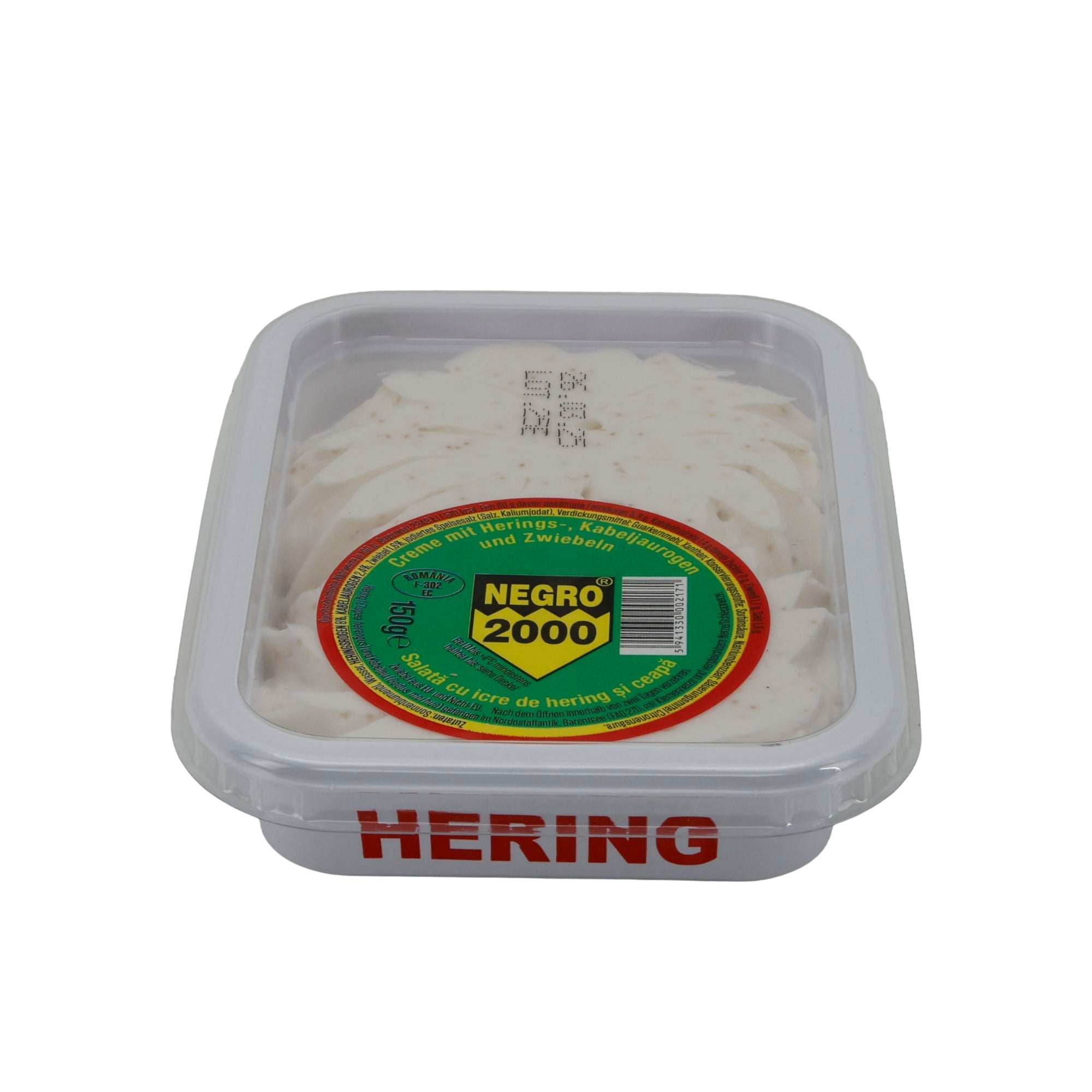 Heringsrogen-Aufstrich Negro 2000 Salată cu Icre de Hering și Ceapă | Aufstrich | Mit Zwiebeln | 150 g NEGRO