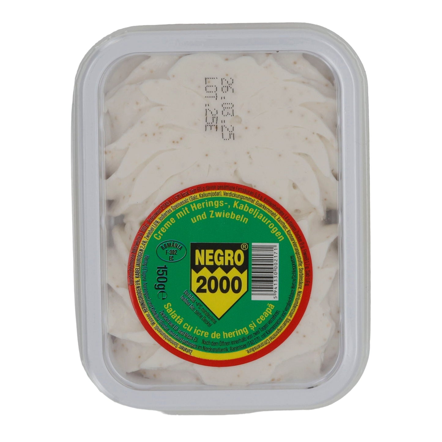 Heringsrogen-Aufstrich Negro 2000 Salată cu Icre de Hering și Ceapă | Aufstrich | Mit Zwiebeln | 150 g NEGRO