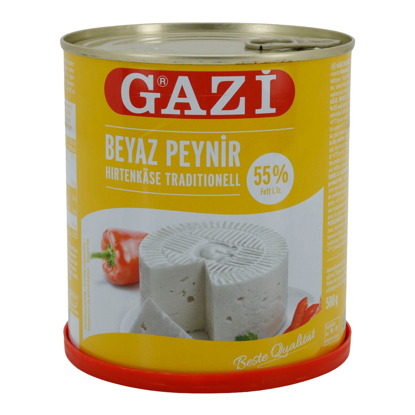 Hirtenkäse Gazi Beyaz Peynir | Käse | Traditioneller Hirtenkäse mit 55 % Fett i. Tr. in Salzlake | 750 g