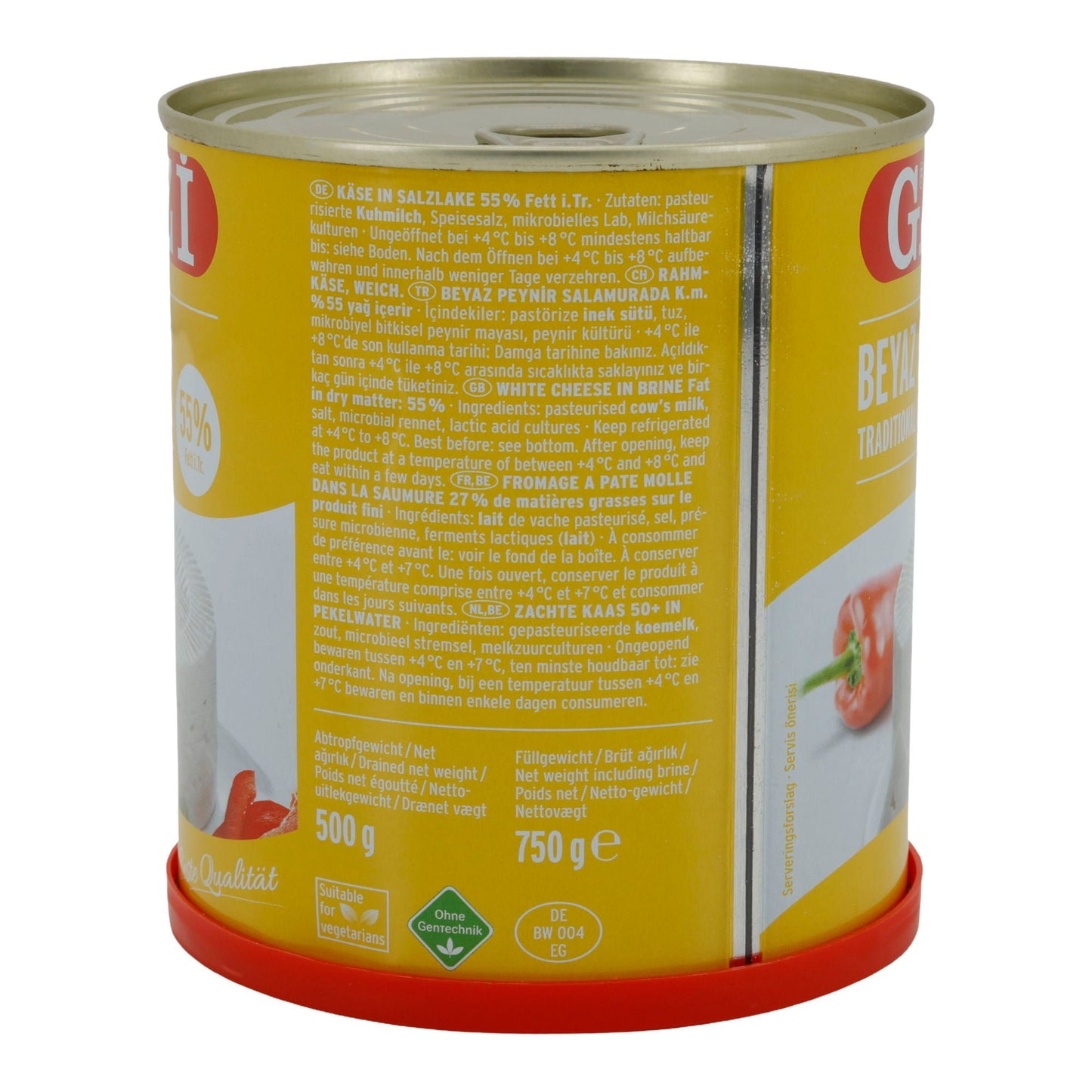 Hirtenkäse Gazi Beyaz Peynir | Käse | Traditioneller Hirtenkäse mit 55 % Fett i. Tr. in Salzlake | 750 g