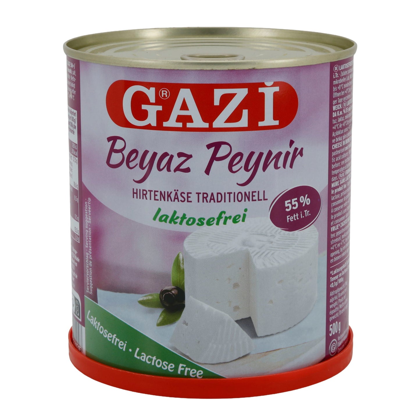 Hirtenkäse Gazi Beyaz Peynir Laktosefrei | Hirtenkäse in Salzlake | Traditionell, laktosefrei, 55 % Fett i. Tr. | 750 g