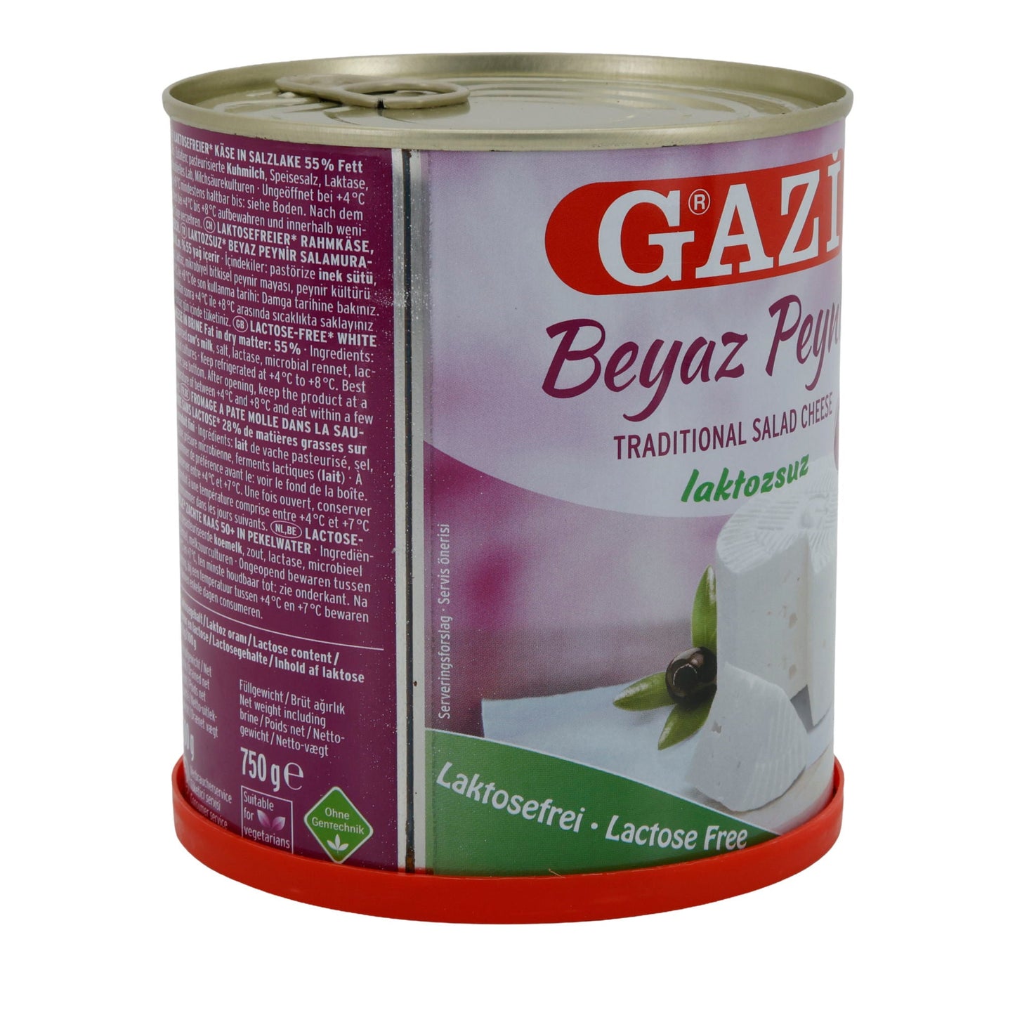 Hirtenkäse Gazi Beyaz Peynir Laktosefrei | Hirtenkäse in Salzlake | Traditionell, laktosefrei, 55 % Fett i. Tr. | 750 g