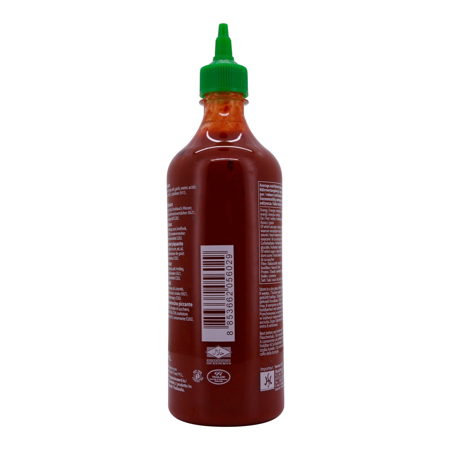 Hot Chilli Sauce Sriracha | Saus | De wereldberoemde pittige saus met authentieke Aziatische smaak | 730 ml