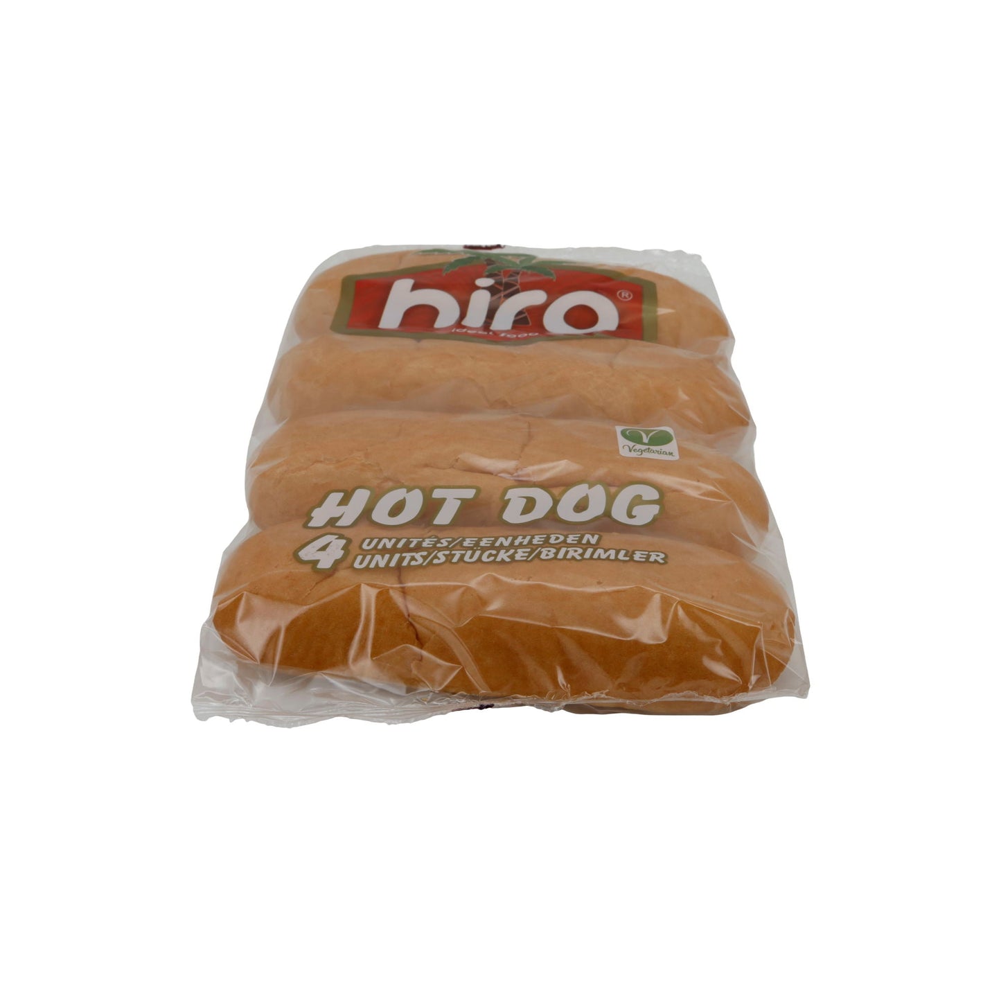 Hot Dog Brötchen Hira | Backwaren | 4 weiche vegetarische Hotdog-Buns ohne Palmöl | 250 g