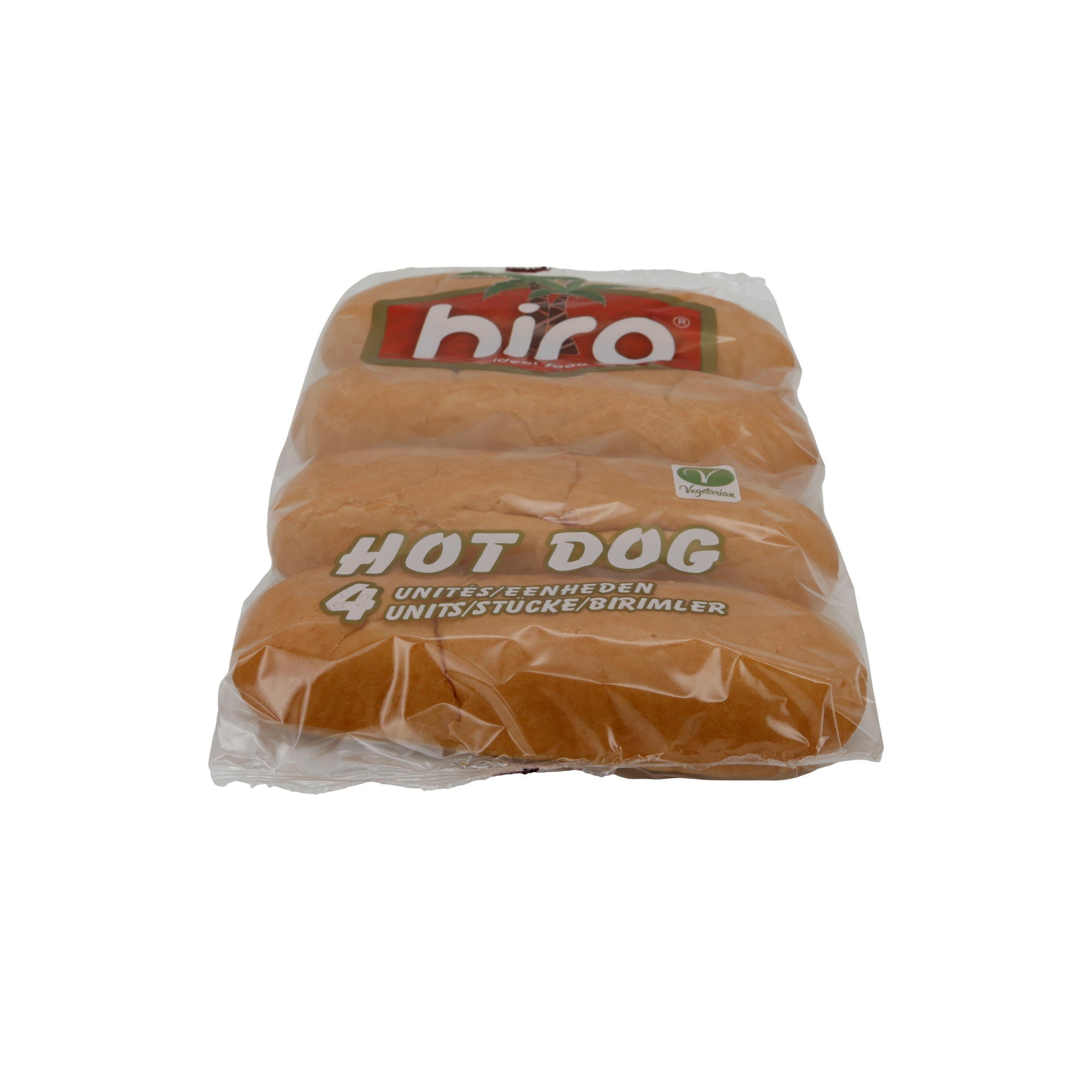 Hot Dog Brötchen Hira | Backwaren | 4 weiche vegetarische Hotdog-Buns ohne Palmöl | 250 g HIRA