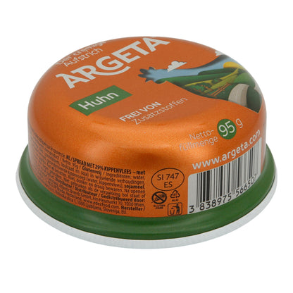 Hühnerpastete Argeta | Brotaufstrich | 29% Hühnerfleisch, frei von Zusatzstoffen | 95 g