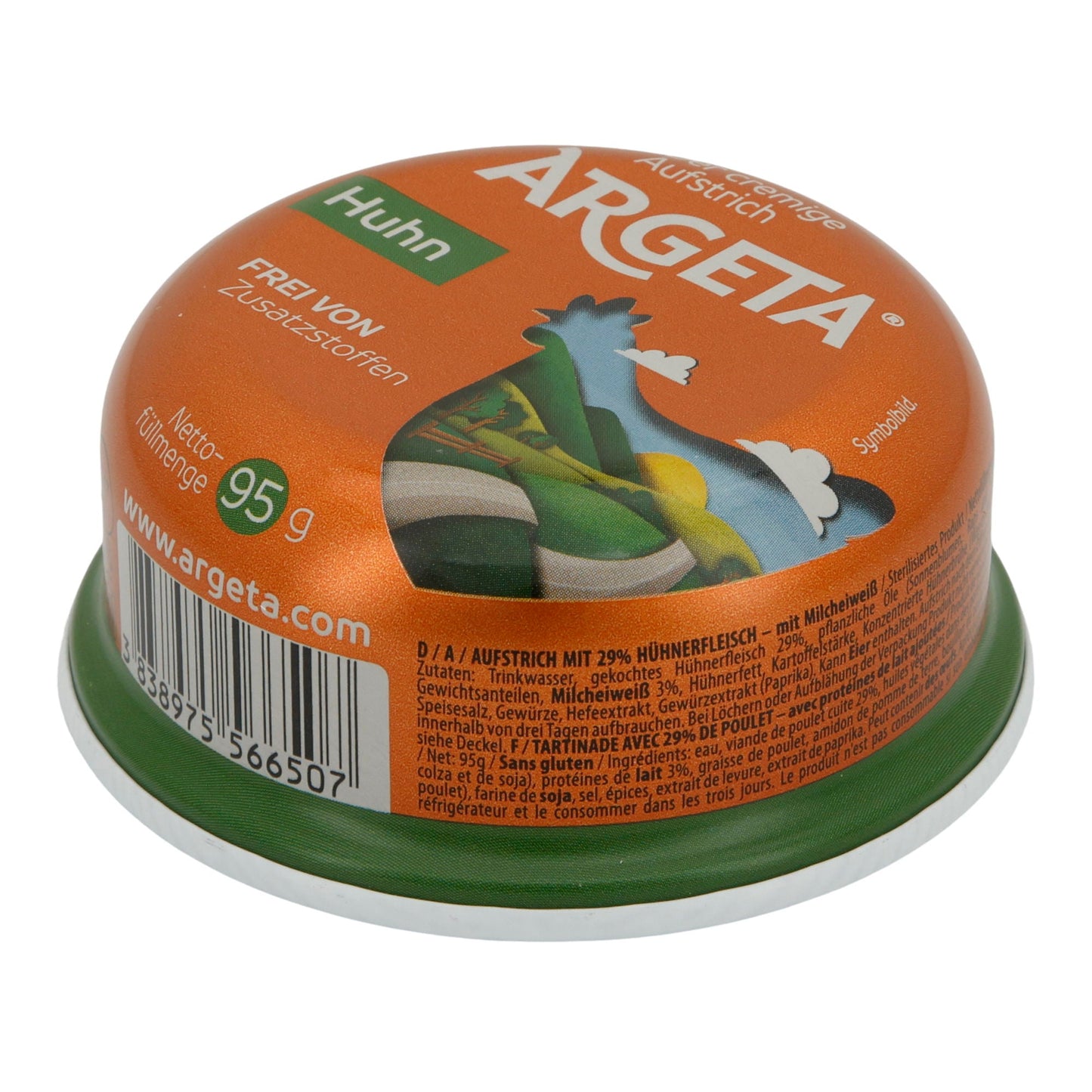 Hühnerpastete Argeta | Brotaufstrich | 29% Hühnerfleisch, frei von Zusatzstoffen | 95 g