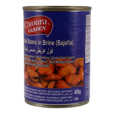 Peulvruchten Chtoura Garden | Grote Gekookte Witte Bonen in Pekel (Bajella) | Oosterse Specialiteit | 400 g