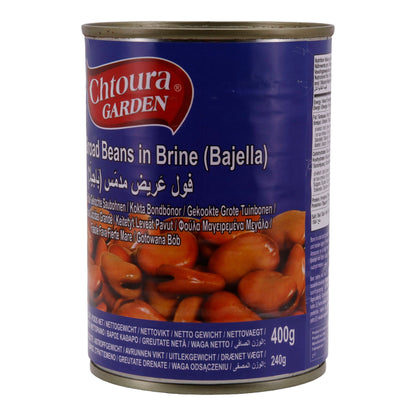 Peulvruchten Chtoura Garden | Grote Gekookte Witte Bonen in Pekel (Bajella) | Oosterse Specialiteit | 400 g