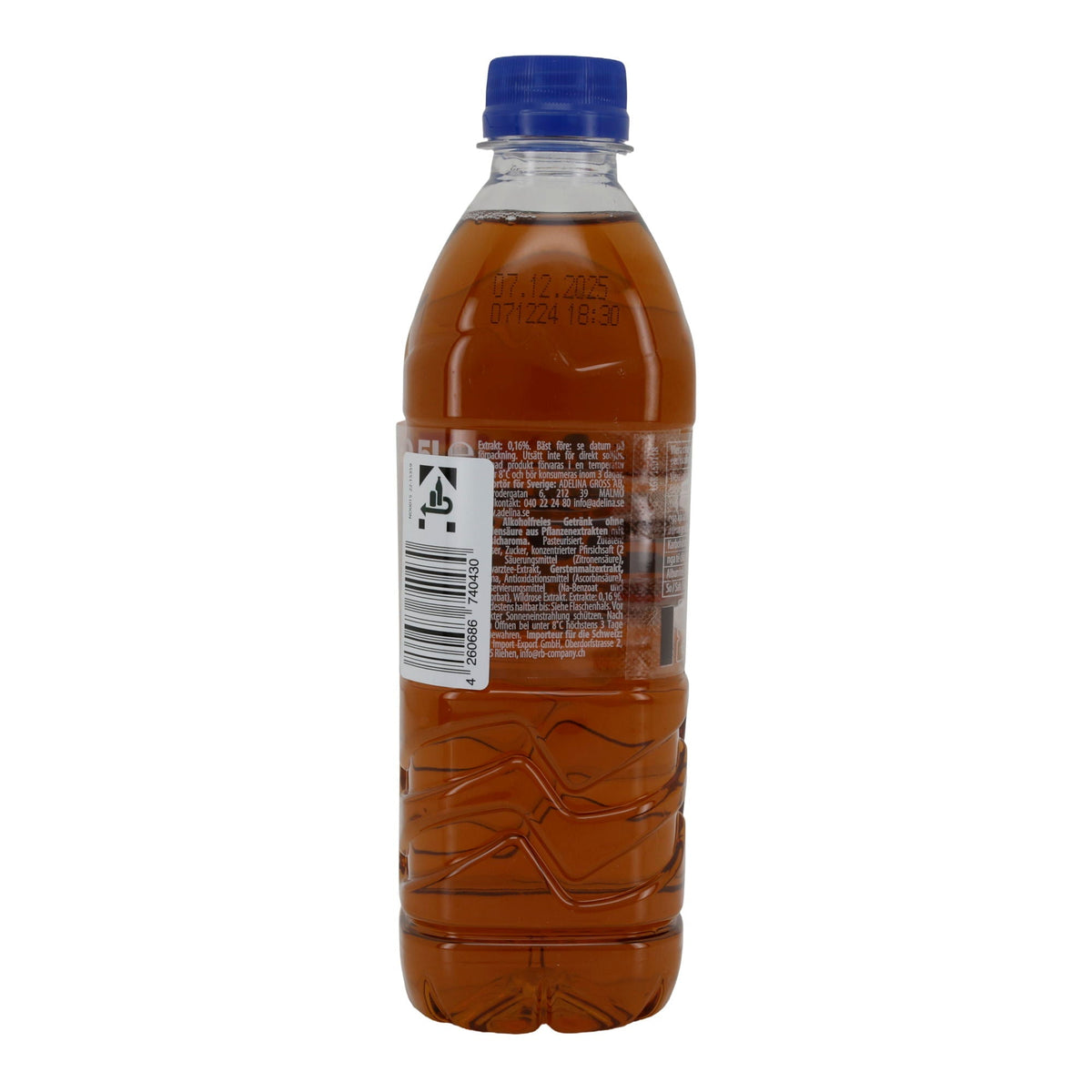 Ice Tea Sola | Pfirsich Eistee | Erfrischungsgetränk mit Schwarztee-Extrakt | 500 ml