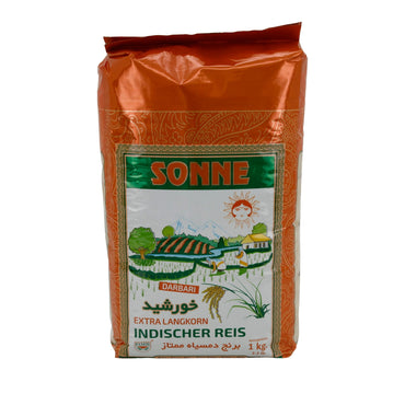 Indischer Reis Sonne Darbari Extra Langkorn | Reis | 1 kg PAMIR