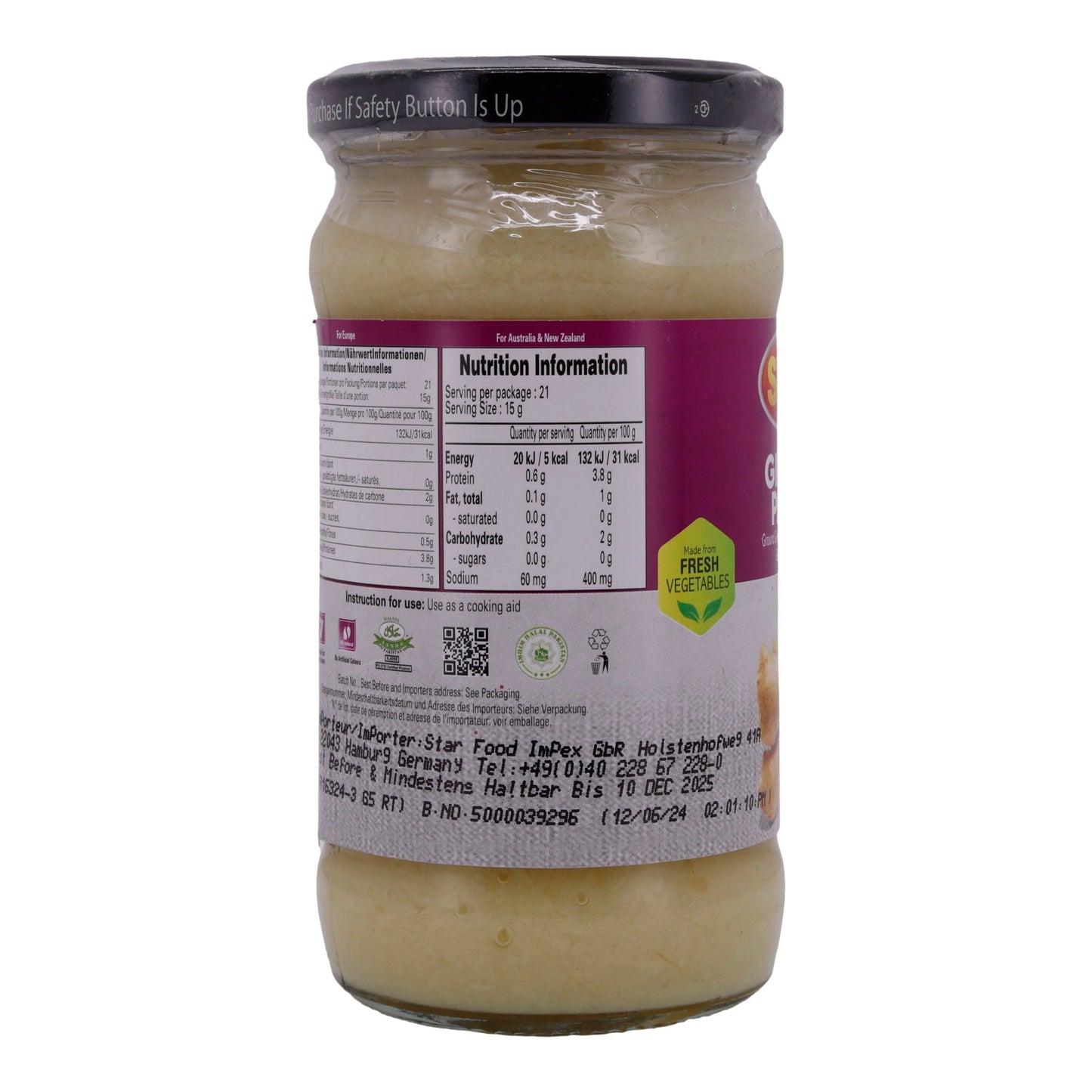 Ingwerpaste Shan | Pratik | Orijinal Yemekler İçin | 310 g