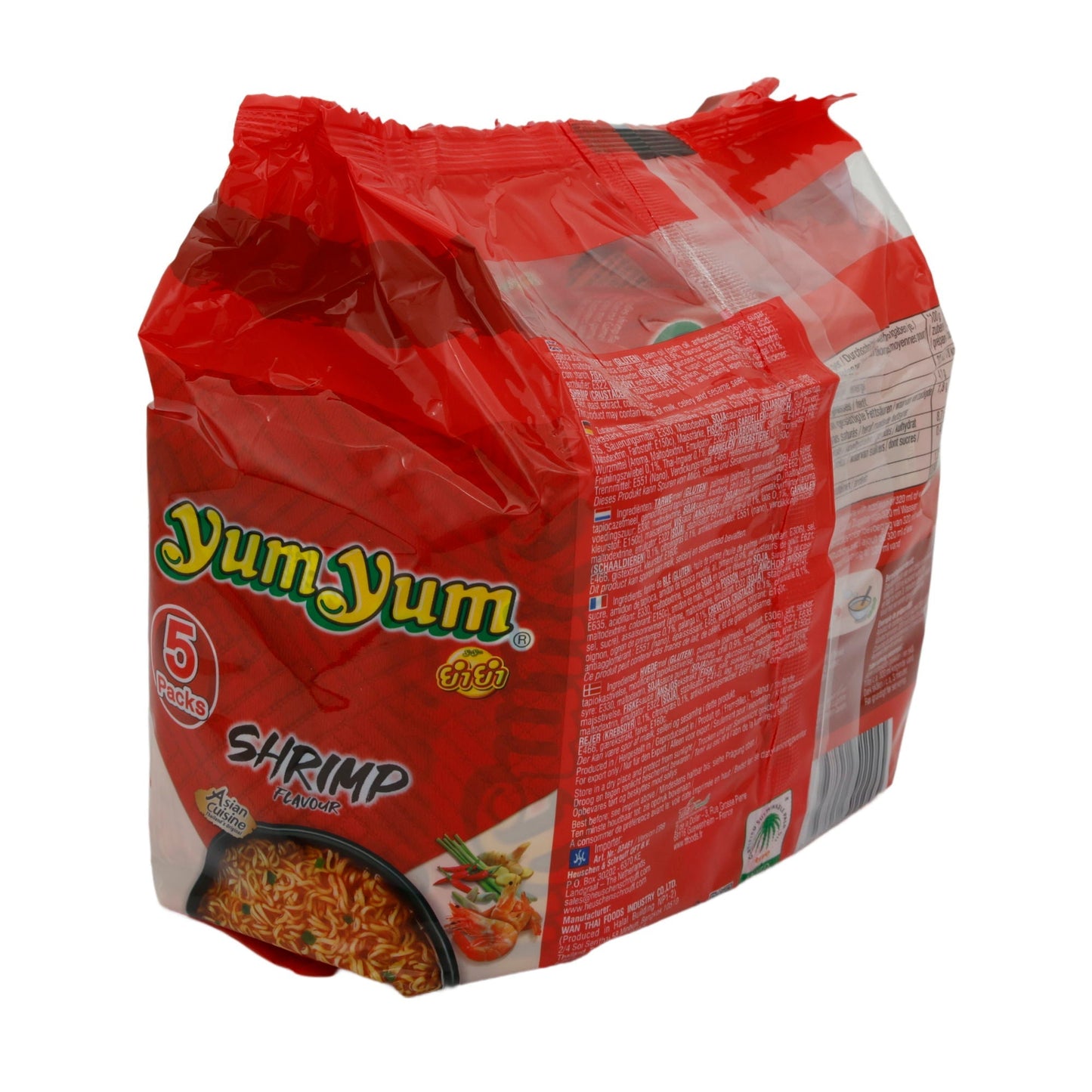 Instant Noodles Shrimp Flavour Yum Yum | Nudeln | Garnelengeschmack | 5 × 60 g YUMYUM