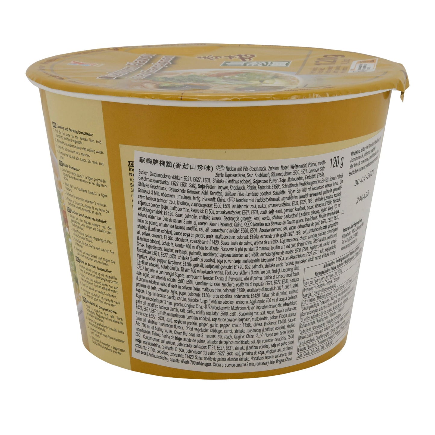 Instant-Noodles Kailo Brand | Gusto Funghi | Con sapore di funghi in tazza | 120 g