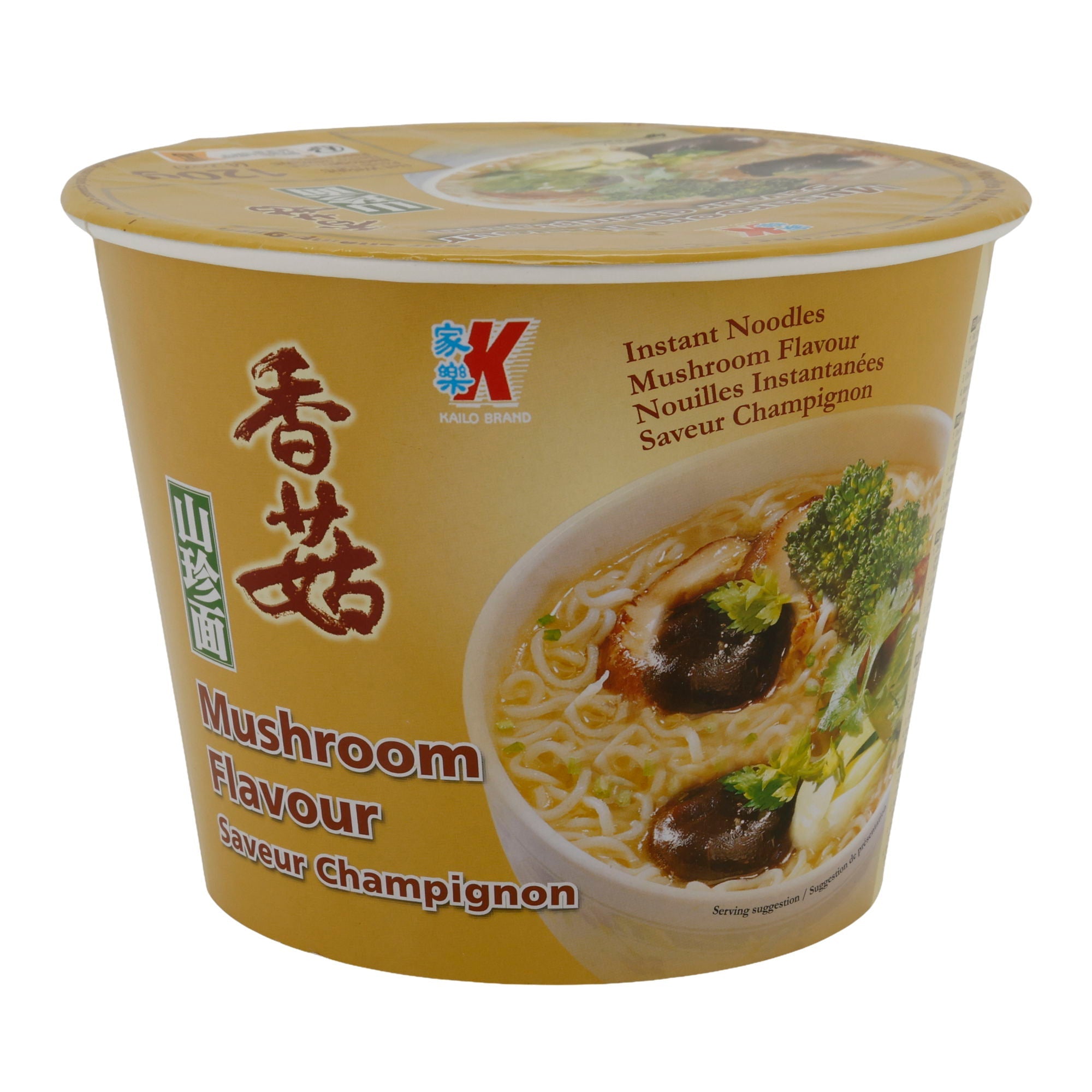 Instant - Nudeln Kailo Brand | Mushroom Flavour | Mit Pilzgeschmack im Becher | 120 g - Taste Your World