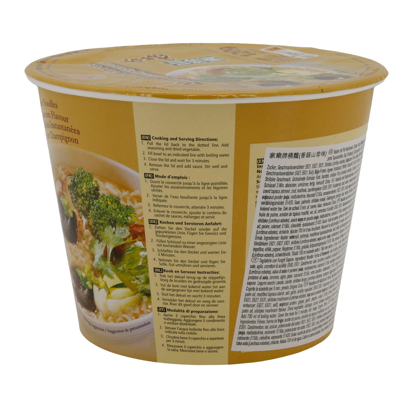 Instant-Noodles Kailo Brand | Gusto Funghi | Con sapore di funghi in tazza | 120 g