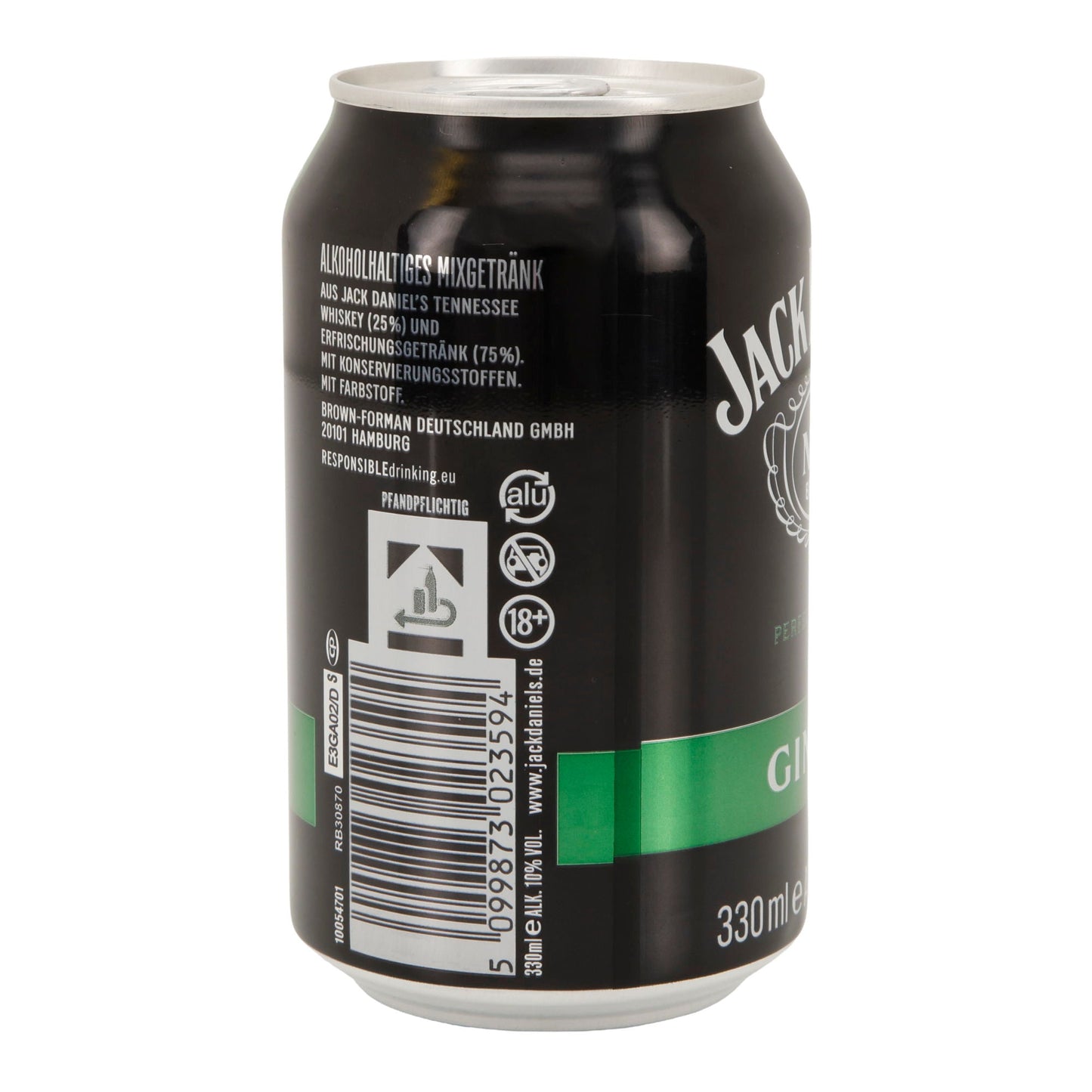 Jack Daniel’s | Whiskey & Ginger | Longdrink | 10 % vol | 330 ml Dose