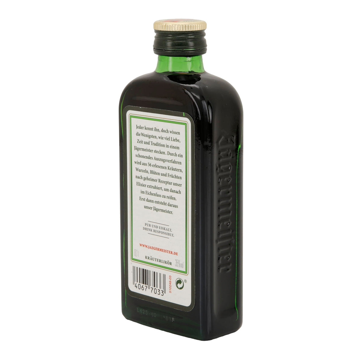 Jägermeister | Kräuterlikör | 56 Kräuter | 35 % vol | 100 ml Jägermeister