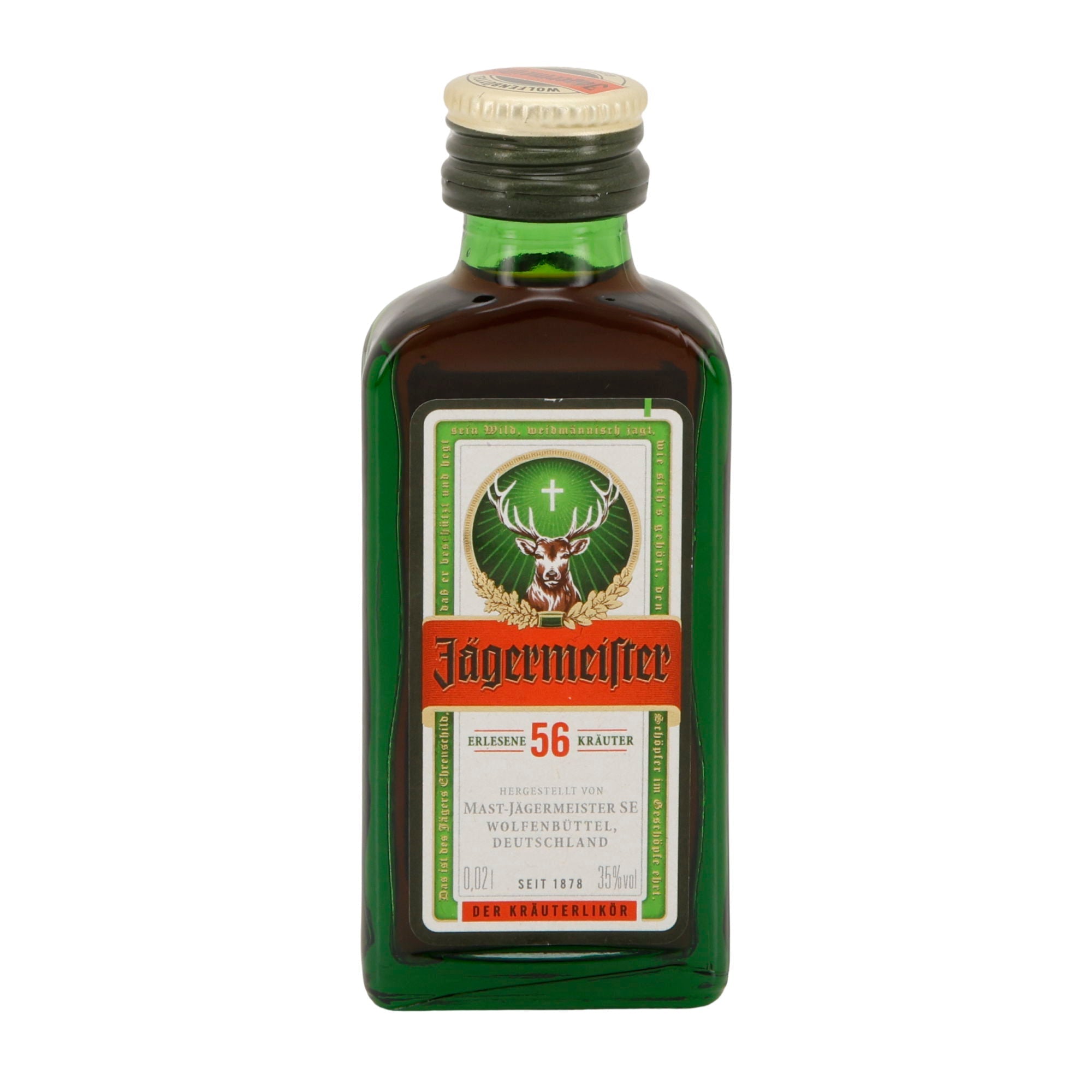 Jägermeister | Kräuterlikör | 56 Kräuter | 35 % vol | 20 ml Jägermeister