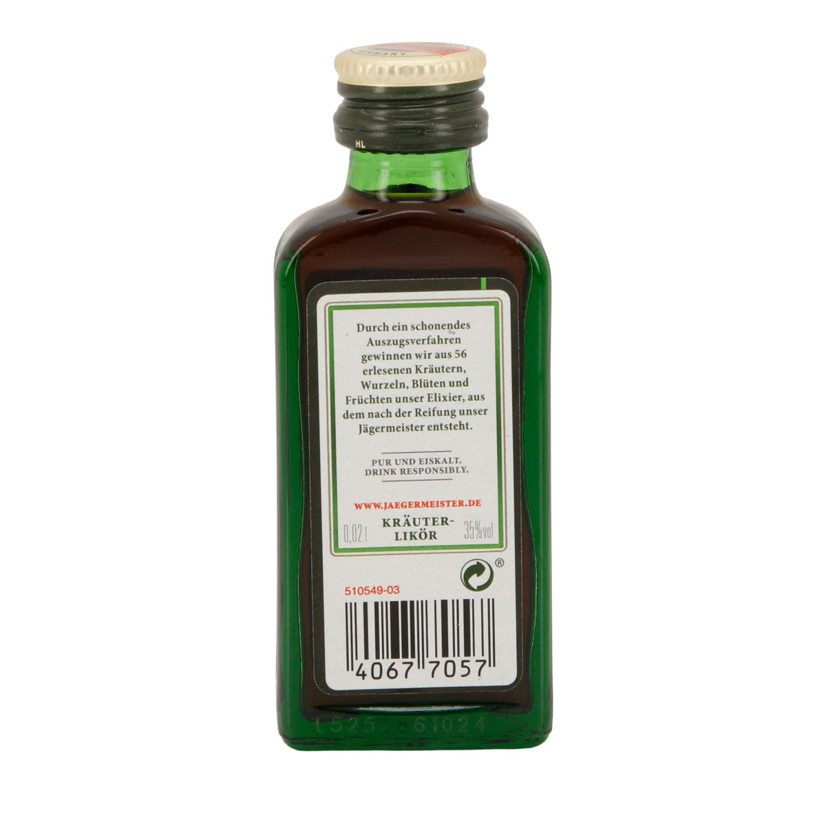 Jägermeister | Kräuterlikör | 56 Kräuter | 35 % vol | 20 ml Jägermeister