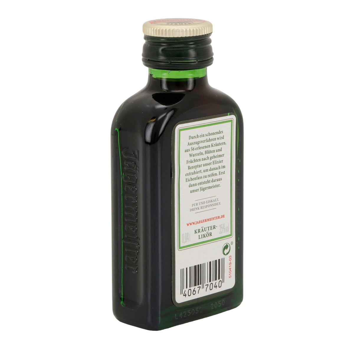 Jägermeister | Kräuterlikör | 56 Kräuter | 35 % vol | 40 ml Jägermeister