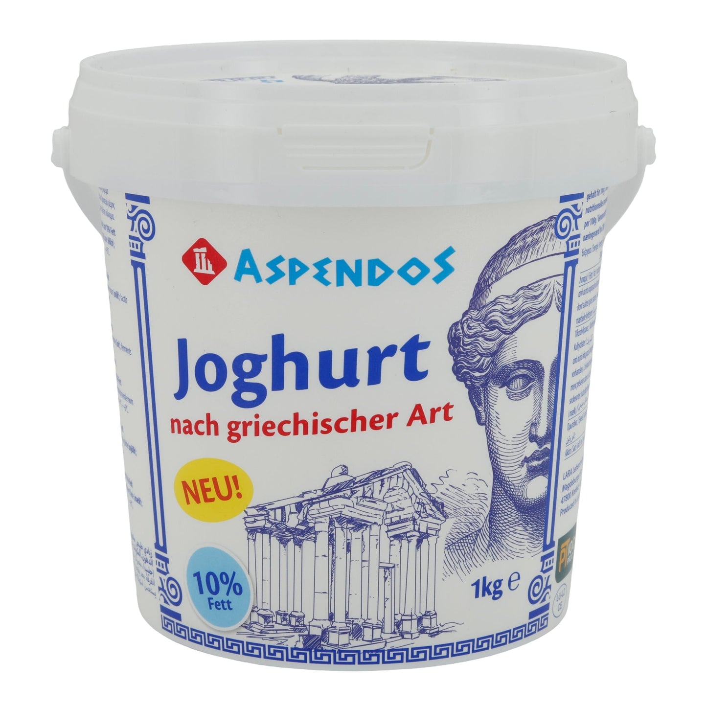 Joghurt Aspendos | Joghurt | Nach griechischer Art, cremig mit 10 % Fett | 1 kg ASPENDOS