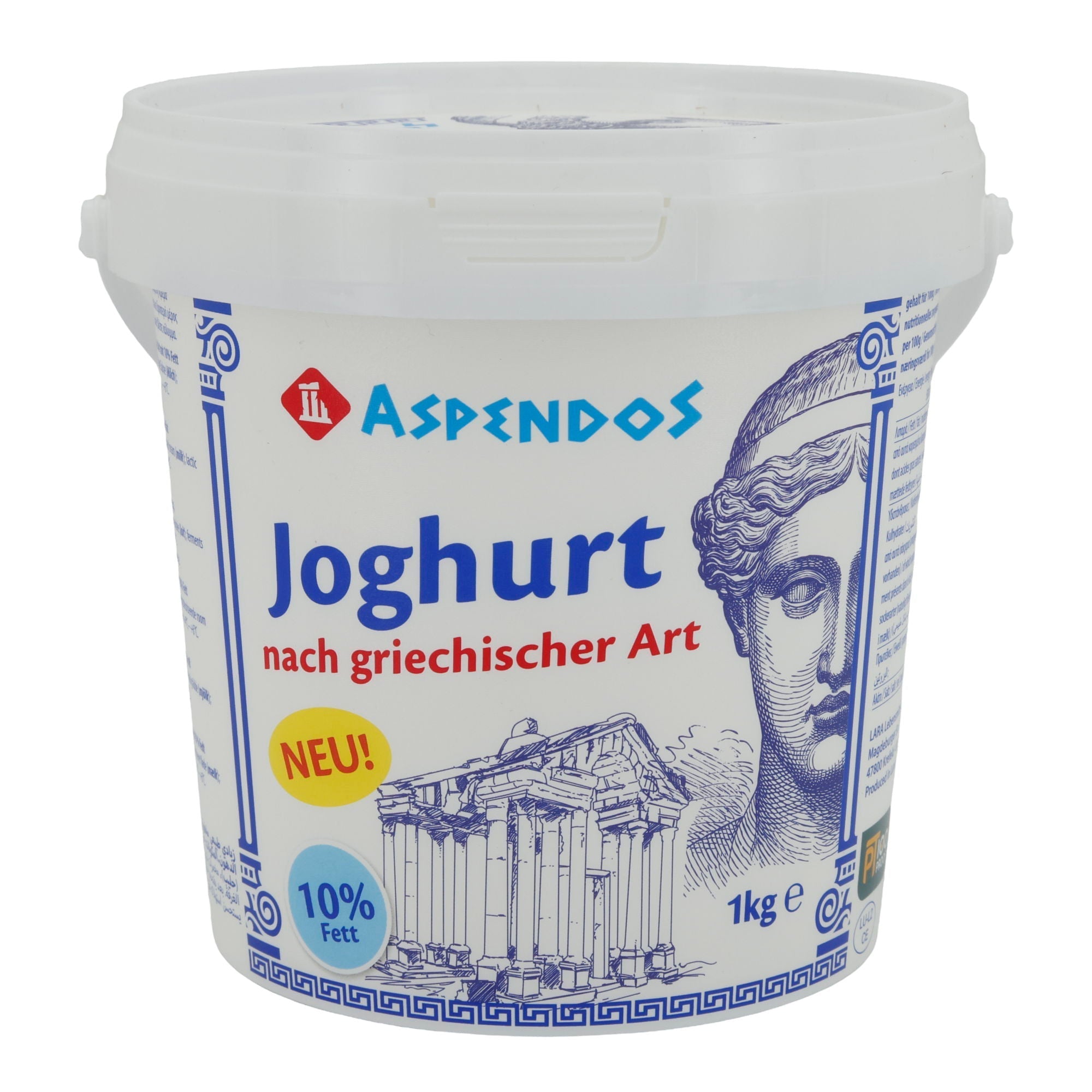 Joghurt Aspendos | Joghurt | Nach griechischer Art, cremig mit 10 % Fett | 1 kg ASPENDOS