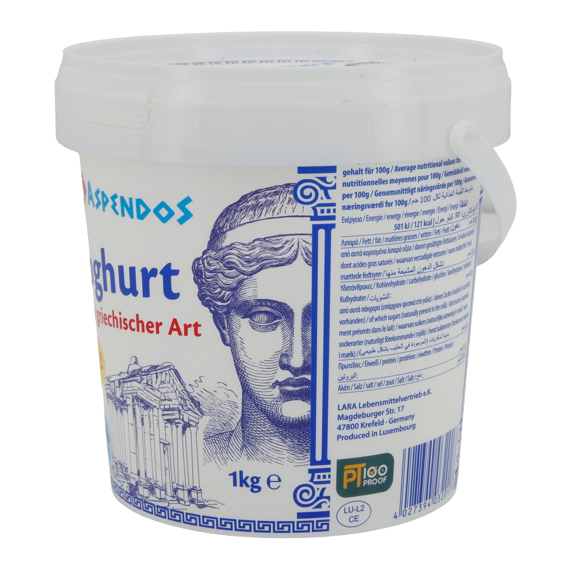 Joghurt Aspendos | Joghurt | Nach griechischer Art, cremig mit 10 % Fett | 1 kg ASPENDOS