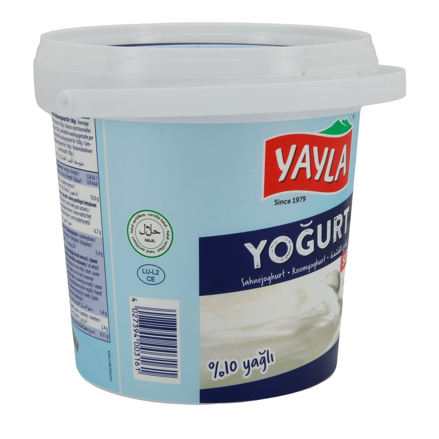 Joghurt Yayla Naturjoghurt | Joghurt | Cremig mit 10 % Fett | 1 kg