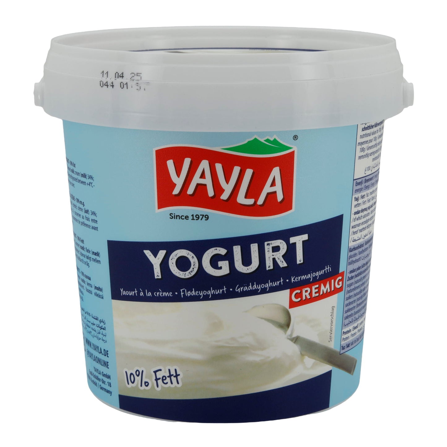 Joghurt Yayla Naturjoghurt | Joghurt | Cremig mit 10 % Fett | 1 kg