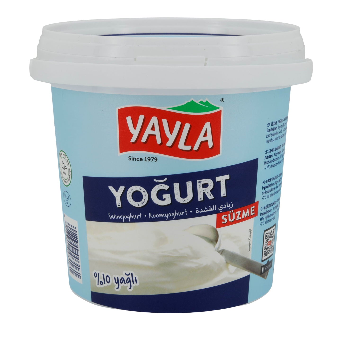 Joghurt Yayla Naturjoghurt | Joghurt | Cremig mit 10 % Fett | 1 kg