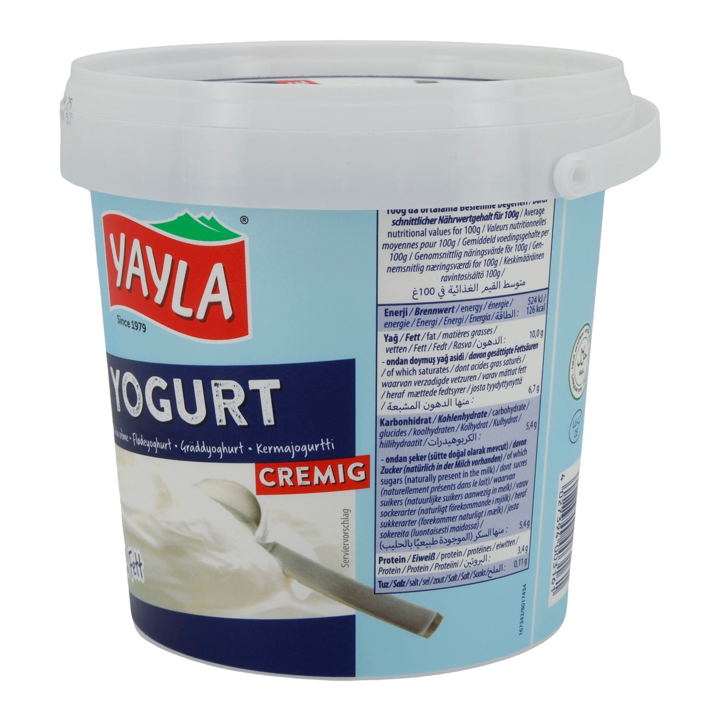 Joghurt Yayla Naturjoghurt | Joghurt | Cremig mit 10 % Fett | 1 kg