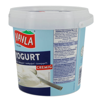 Joghurt Yayla Naturjoghurt | Joghurt | Cremig mit 10 % Fett | 1 kg