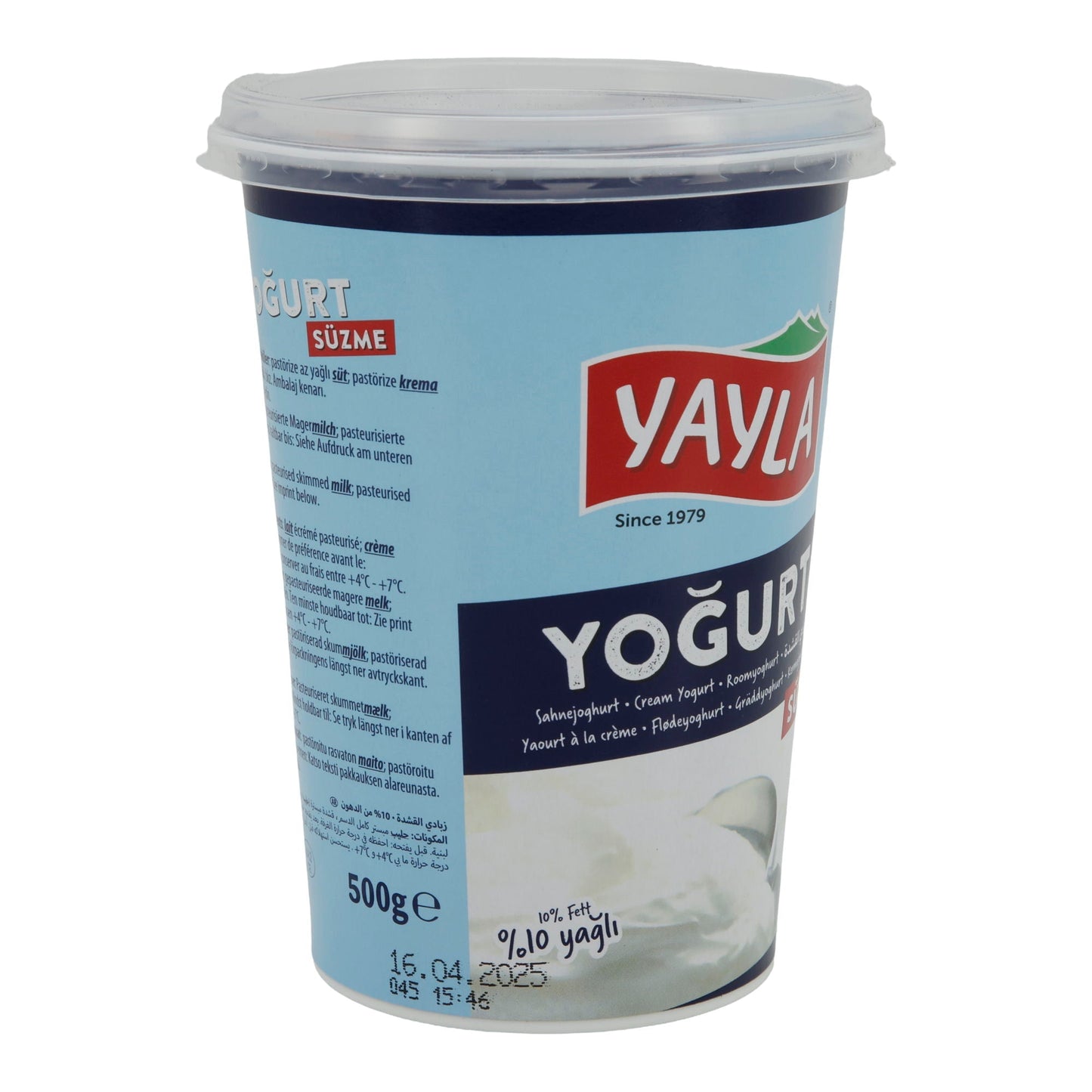 Joghurt Yayla Naturjoghurt | Joghurt | Cremig mit 10 % Fett | 500 g YAYLA