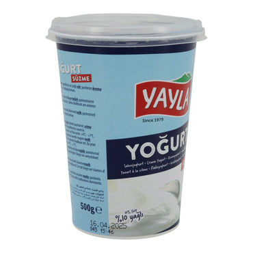 Joghurt Yayla Naturjoghurt | Joghurt | Cremig mit 10 % Fett | 500 g YAYLA