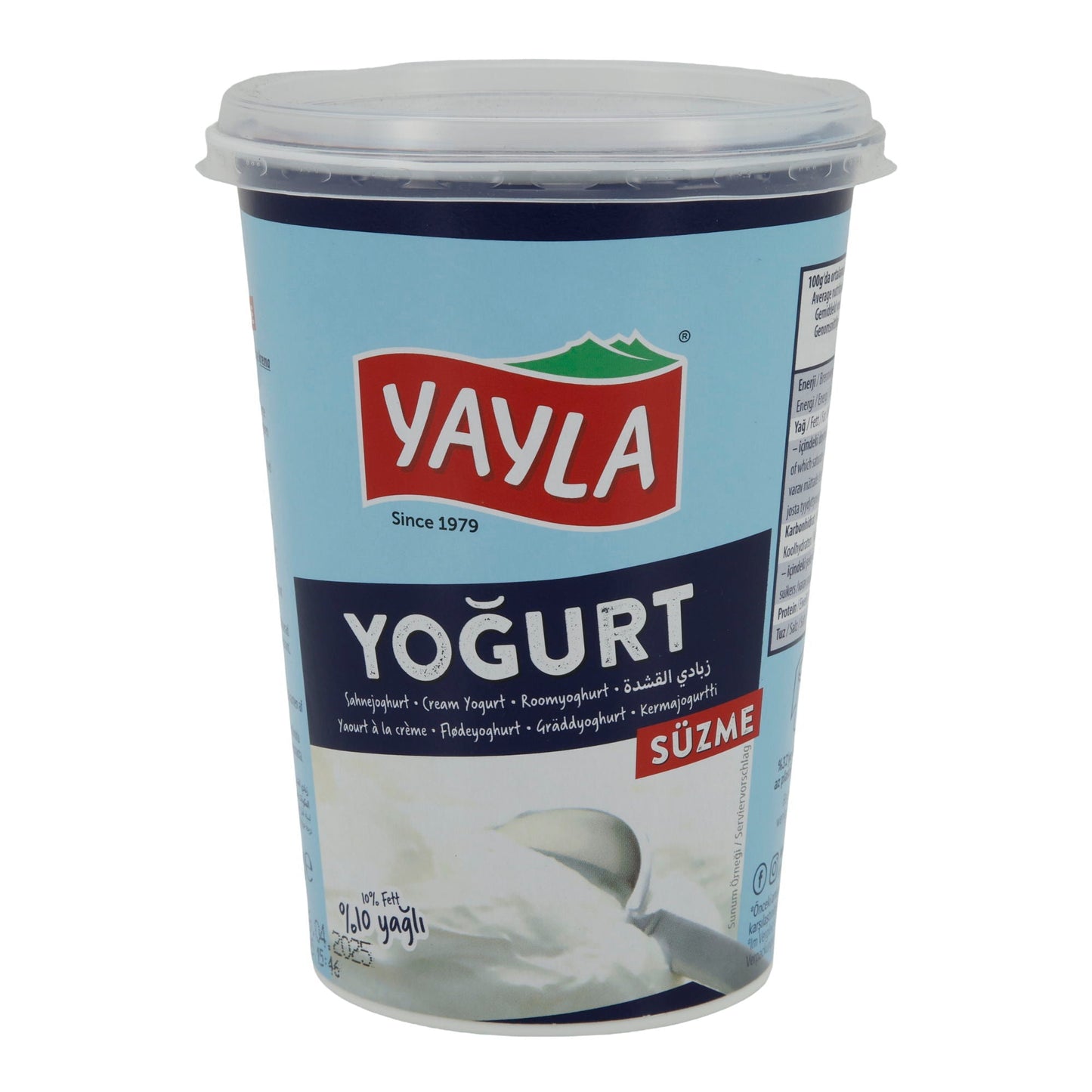 Joghurt Yayla Naturjoghurt | Joghurt | Cremig mit 10 % Fett | 500 g YAYLA